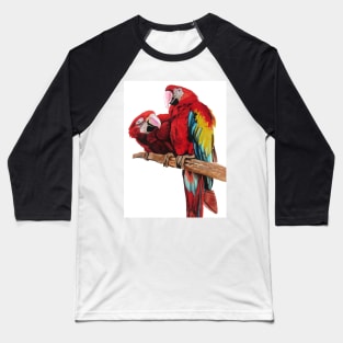 Macaw Watercolor Painting art Baseball T-Shirt